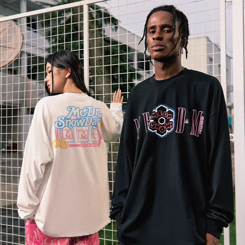 SNOWDAY X MEDM slot machine LS tee