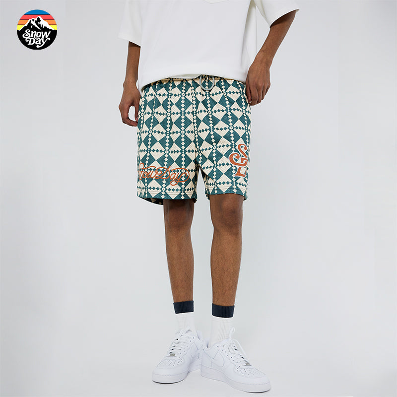 SNOWDAY PLAID MESH SHORT