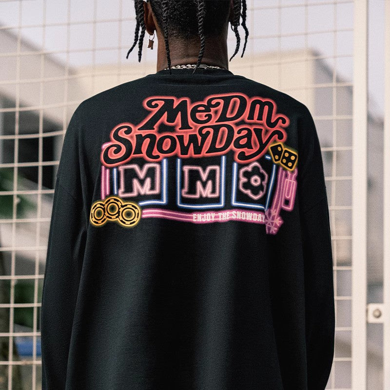 SNOWDAY X MEDM slot machine LS tee