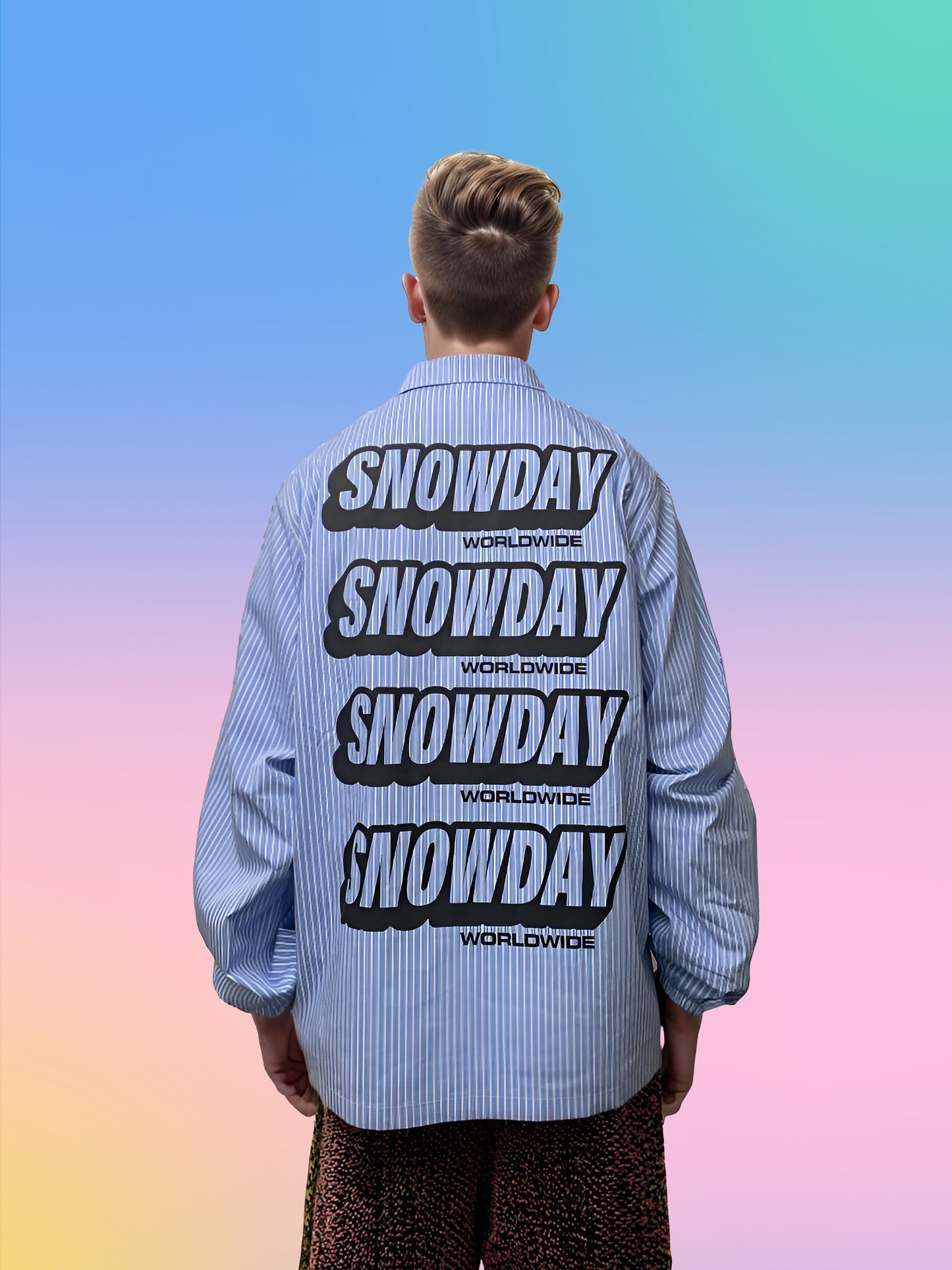 SNOWDAY STRIPED COACH JACKET