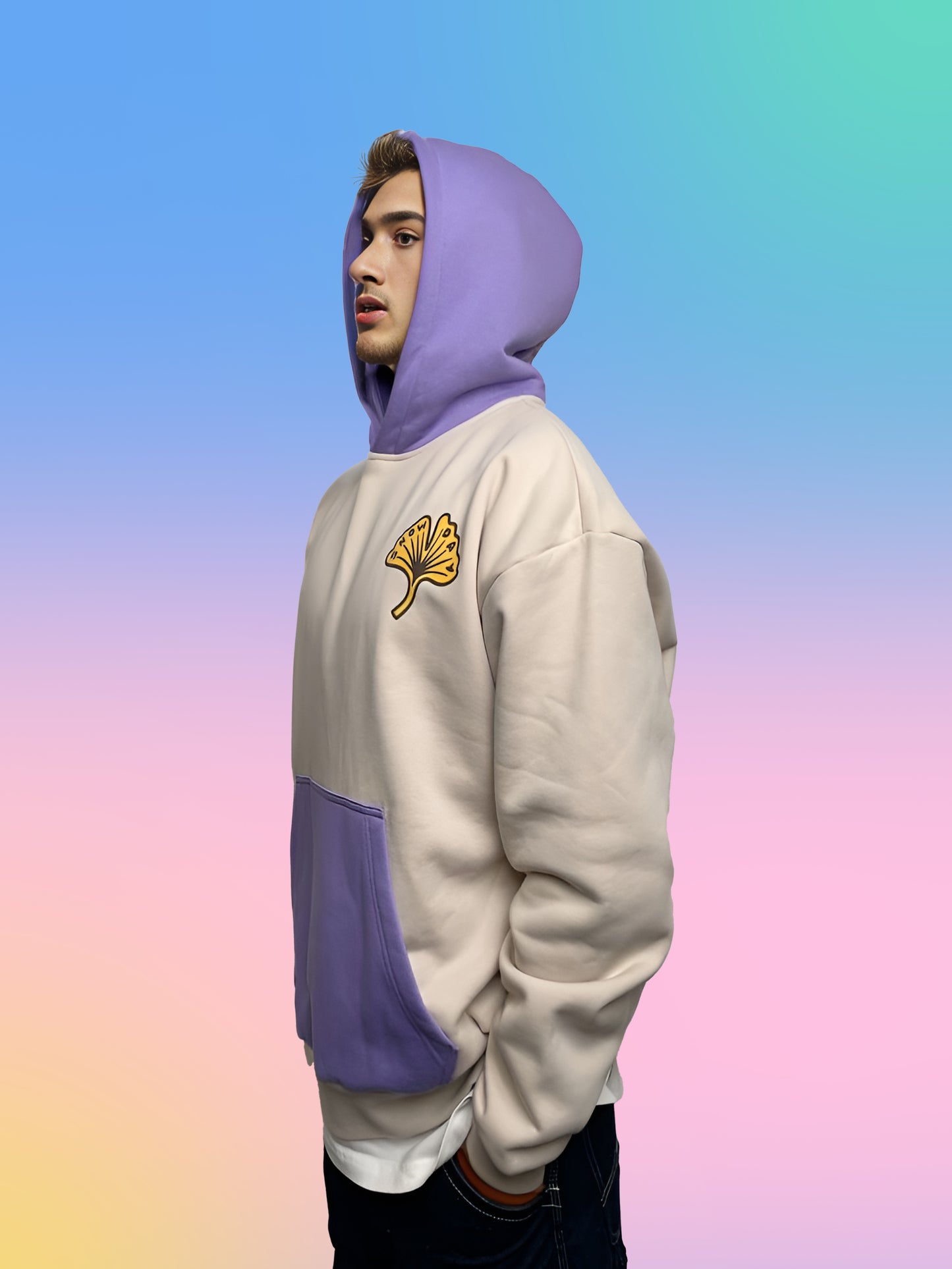SNOWDAY TWO-TONE PULLOVER HOODIE