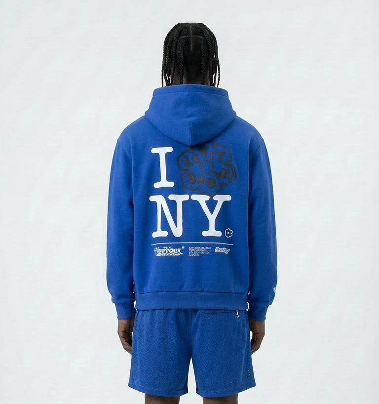 SnowDay "I Love NY" Navy Blue Hoodie