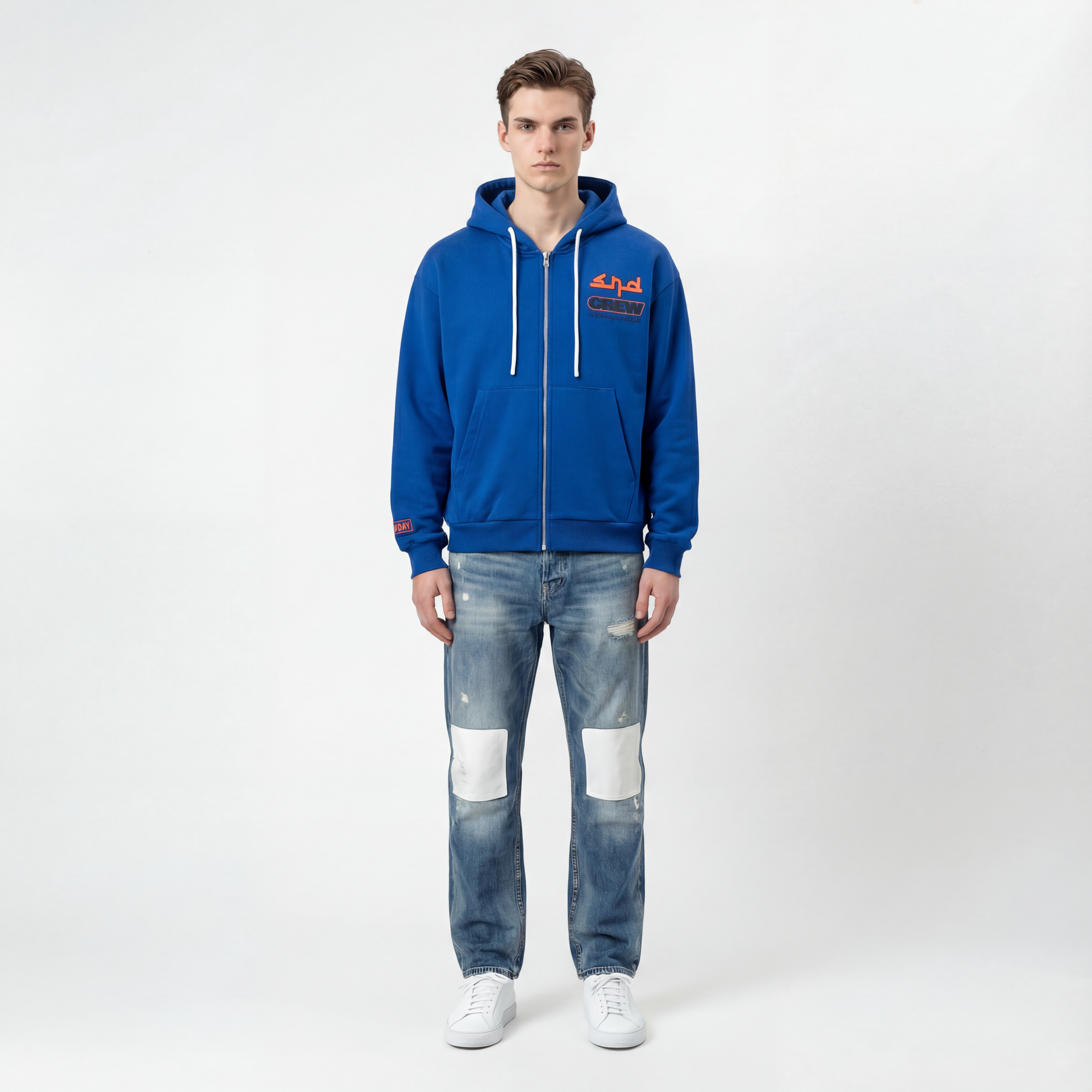 SnowDay Unisex Graphic Zip-Up Hoodie | "Snd Crew" Saudi Arabia 25 Edition | Premium Oversized Streetwear Sweatshirt