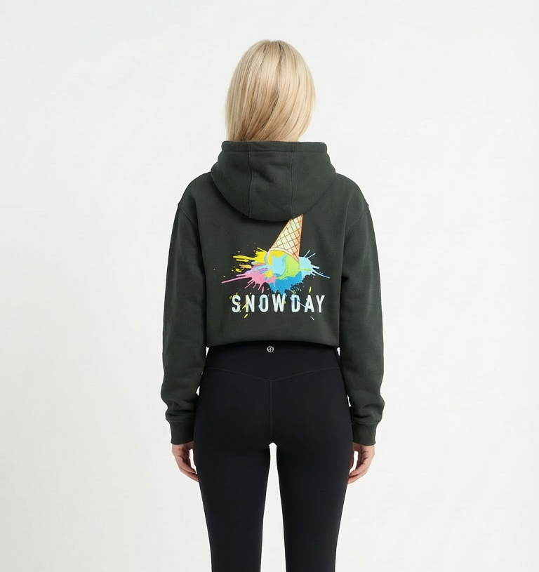 SnowDay Splatter-Drop Cone Hoodie