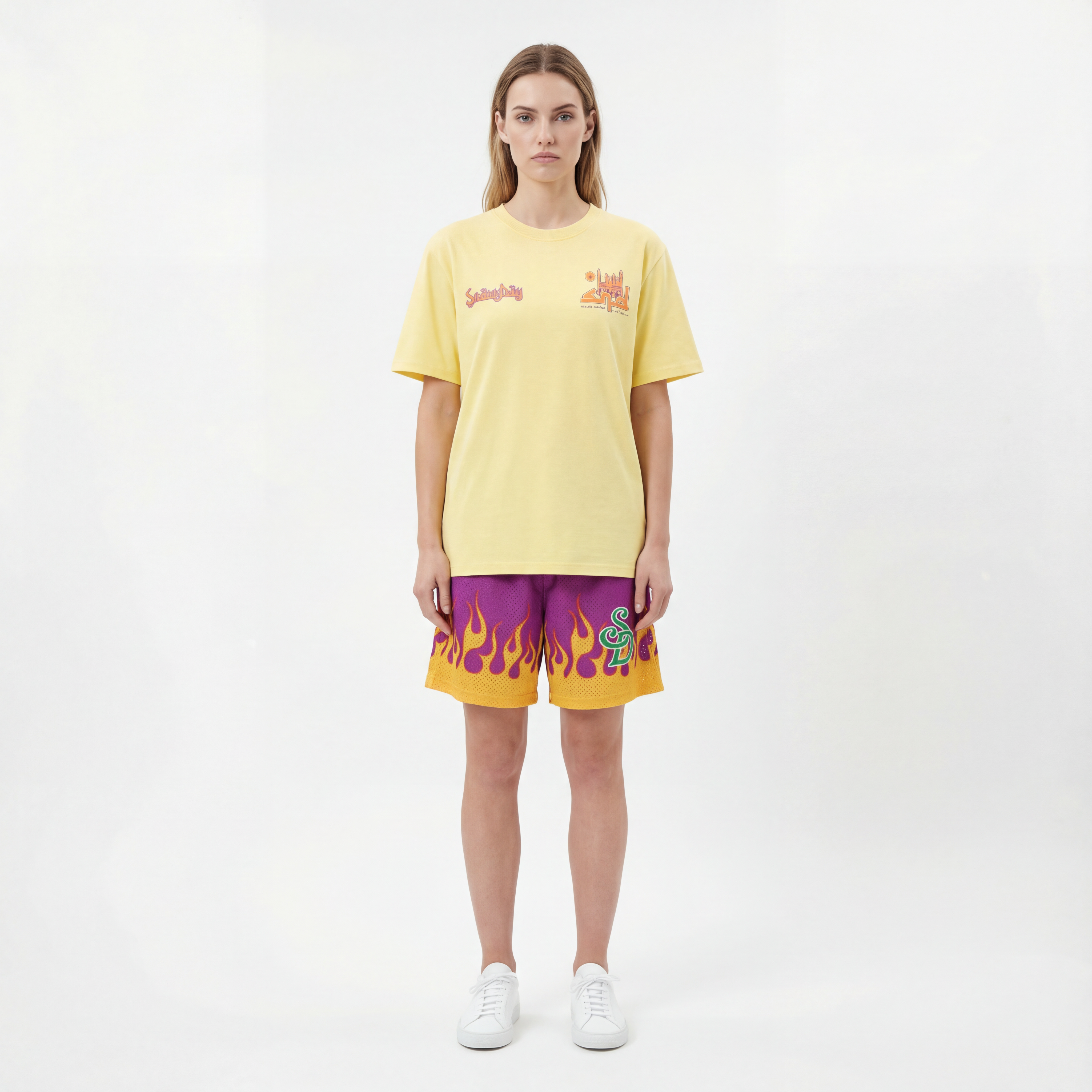 Snowday SA World Tour Graphic Tee - Oversized Heavyweight Cotton T-Shirt | Streetwear Saudi Arabia Edition